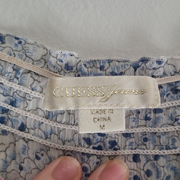 Blue and white sheer top - Picture 3 of 3